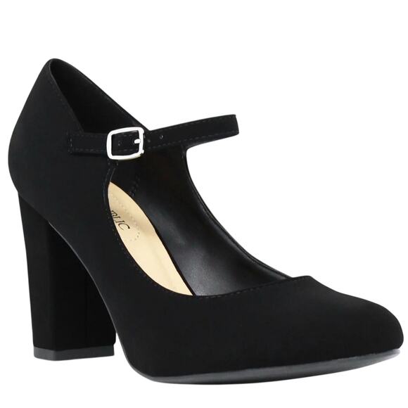Marco Republic Shoes - NEW Marco Women's Black Buckle Strap Mary Jane Mid-rise Chunky Heel Size 9
